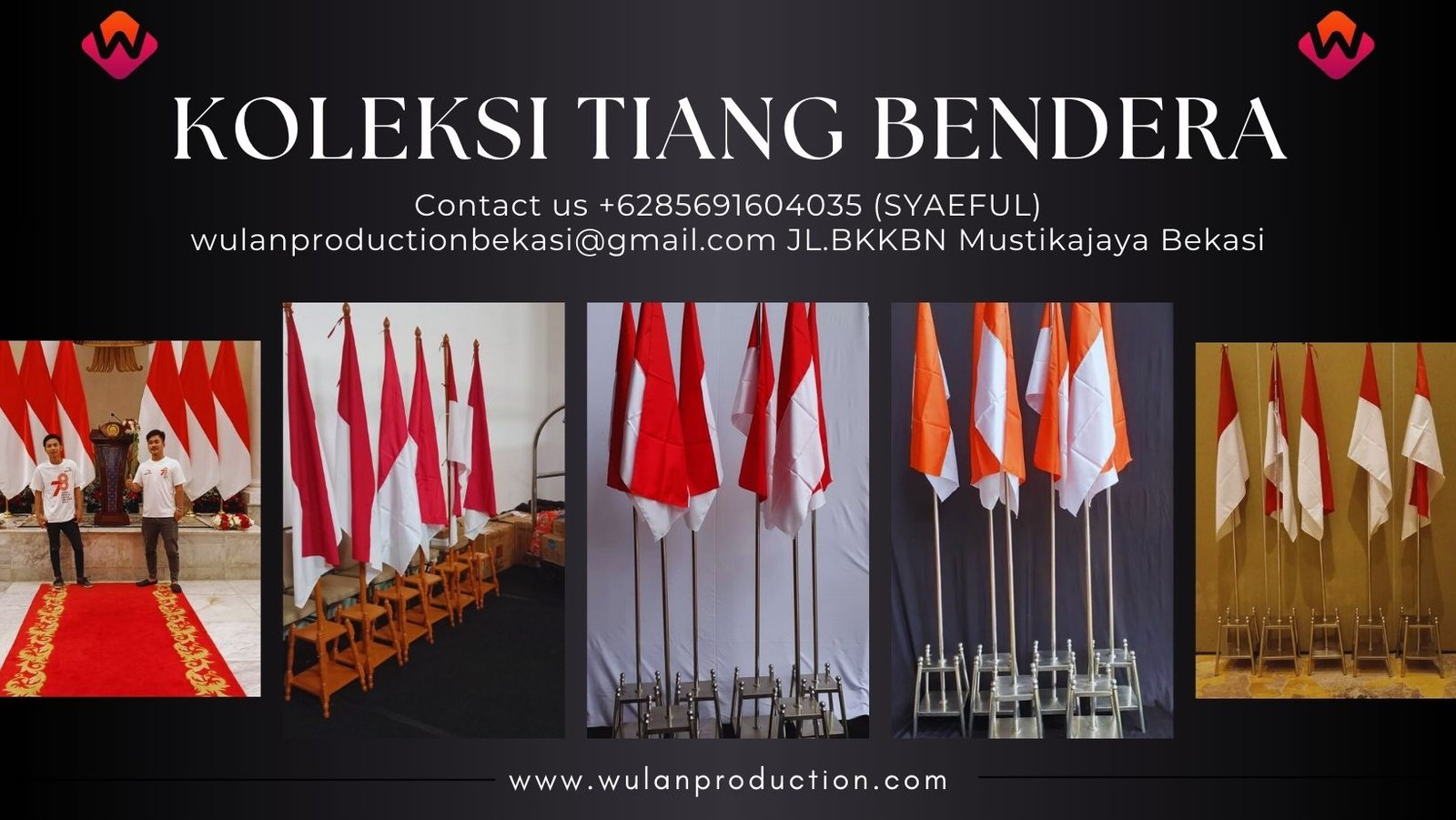 Menyewakan Tiang Bendera Stainless Kaki Kotak Jakarta