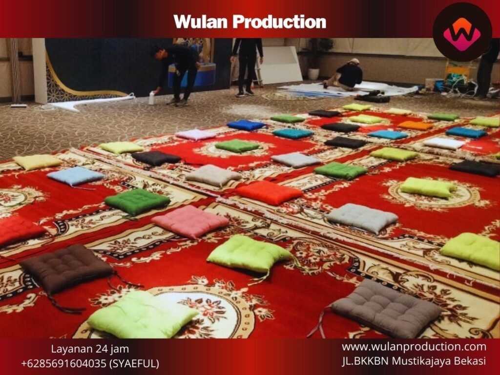 Sewa Karpet Permadani dan Bantal Duduk Warna-Warni Murah di Jakarta