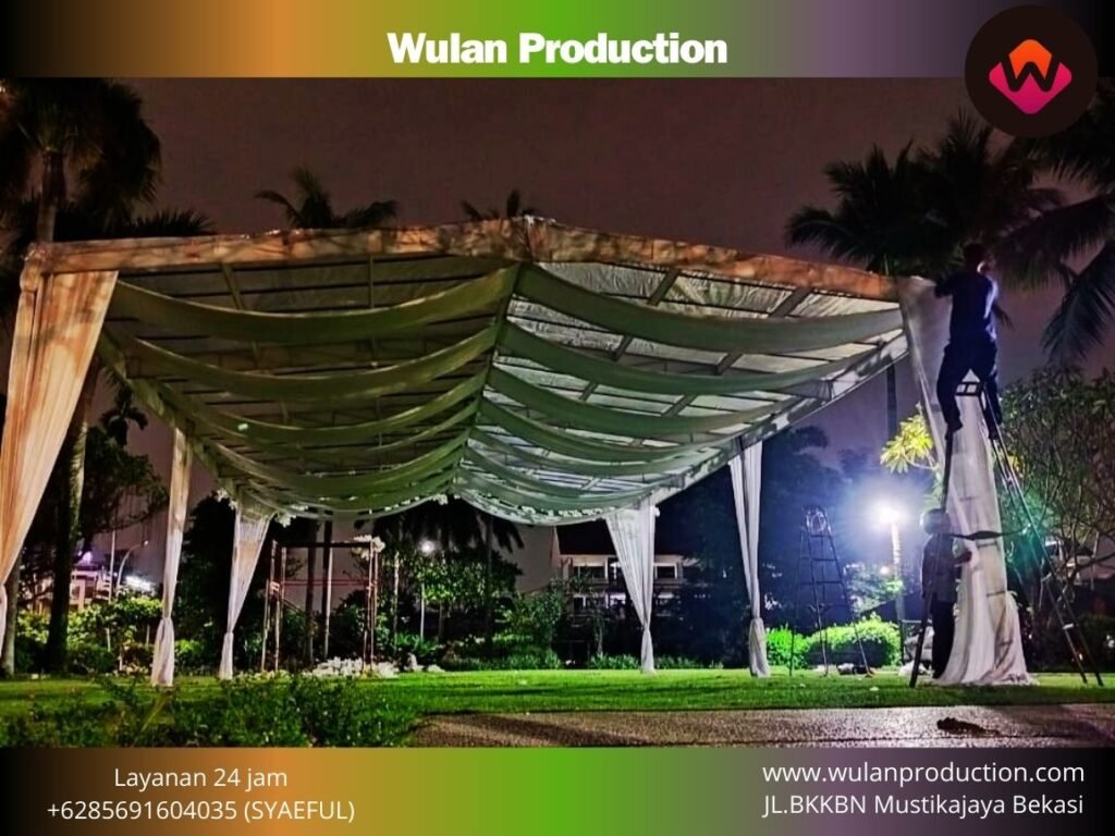 Jasa Sewa Tenda Transparan Dekorasi Kain Juntai Mewah di Area Jakarta