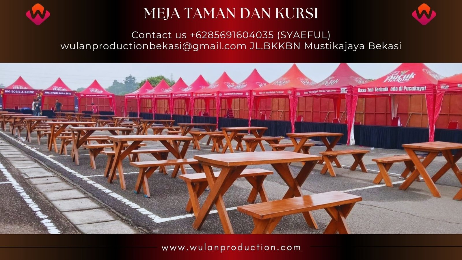 Sewa Meja Taman Untuk Event dan Festival di Tangerang
