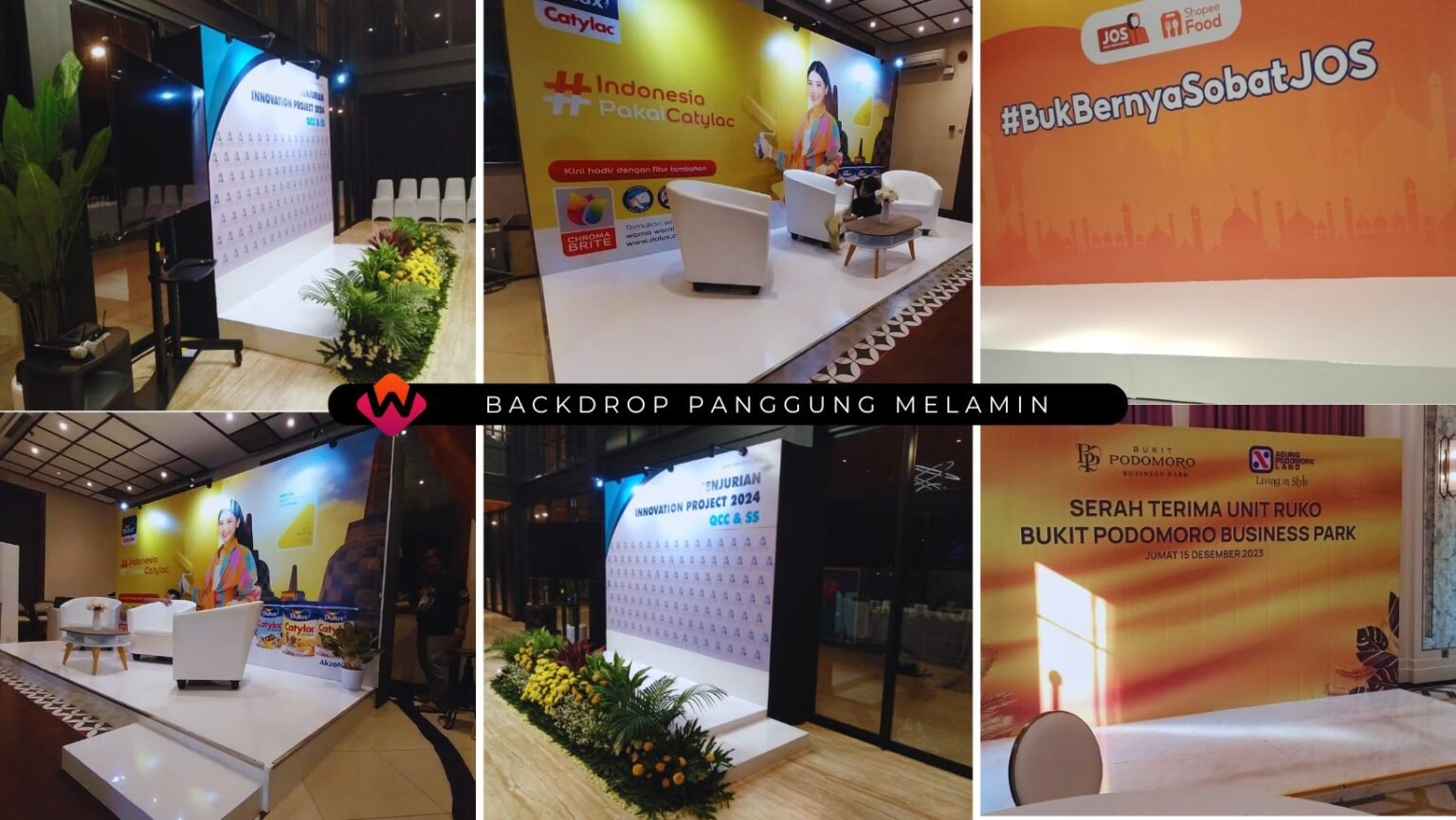 Rental Backdrop Dan Panggung Melaminto Putih Jakarta