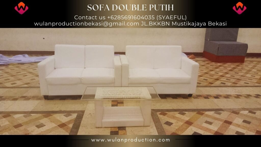 Rental Sofa Double Putih Bersih di Jakarta