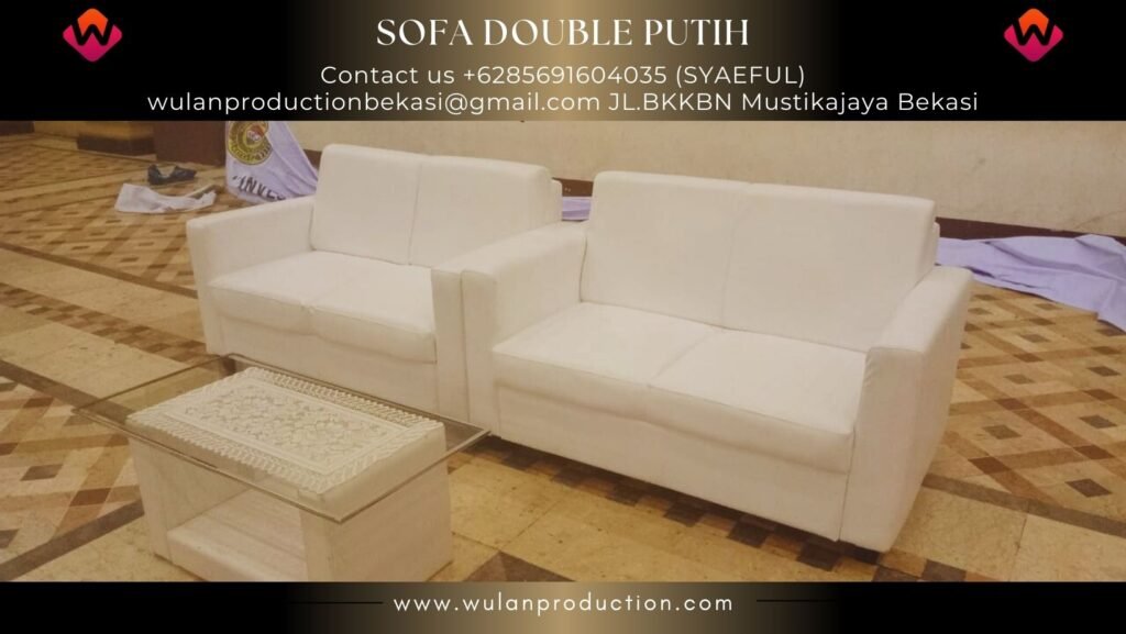 Rental Sofa Double Putih Bersih di Jakarta