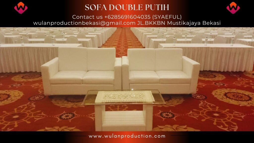 Rental Sofa Double Putih Bersih di Jakarta