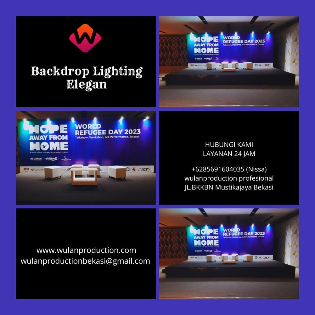 Rental Backdrop Dengan Lampu Sorot Elegant Jakarta