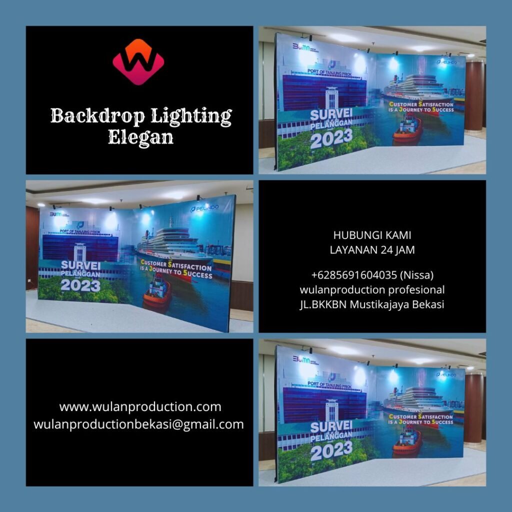 Rental Backdrop Dengan Lampu Sorot Elegant Jakarta