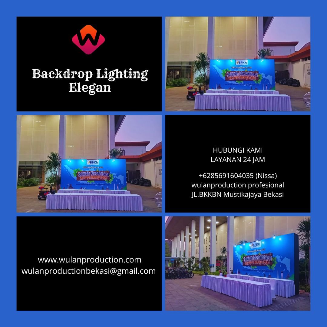 Rental Backdrop Dengan Lampu Sorot Elegant Jakarta