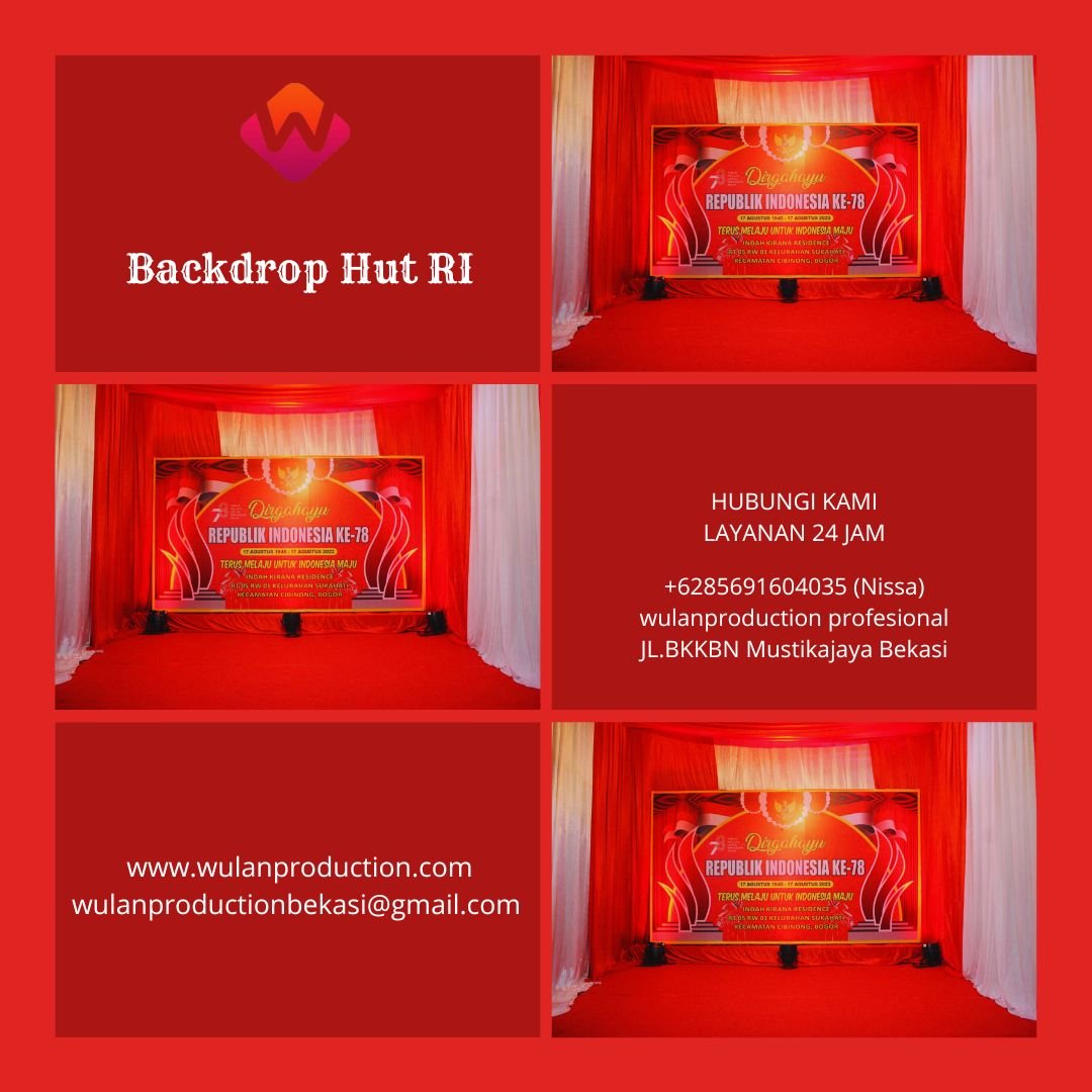 Sewa Backdrop Merah Putih Event HUT RI Jakarta