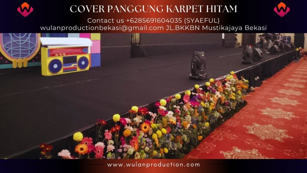 Sewa Cover Panggung Karpet Hitam Aston Kartika Tower