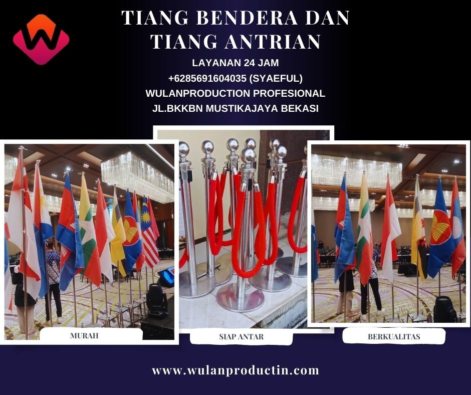 Sewa Tiang Bendera Dan Antrian Type Stainless Jakarta