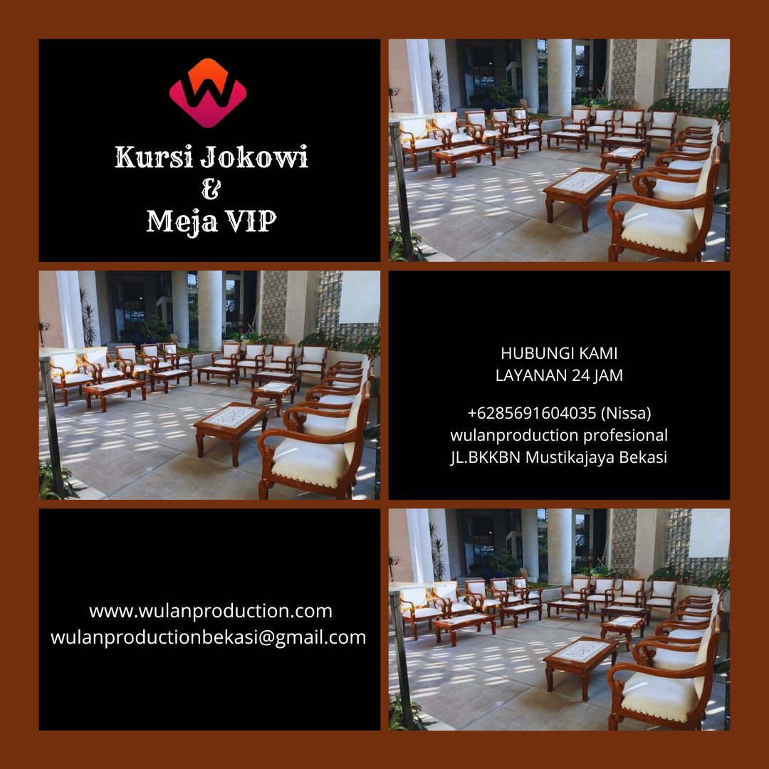 Sewa set Kursi Meja VIP Jokowi Jakarta Barat