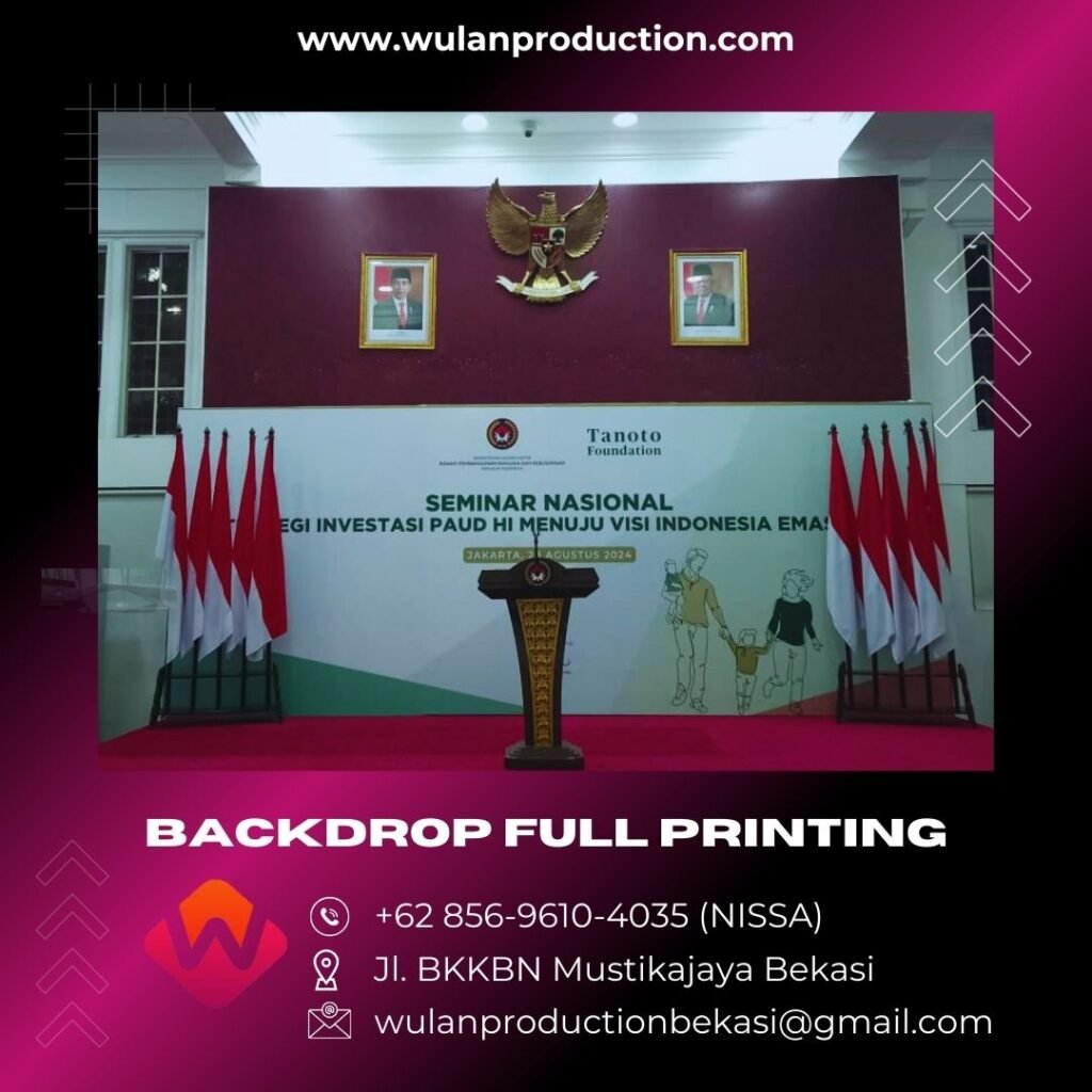 Sewa Backdrop Full Printing Event Kemenko Pmk Jakarta