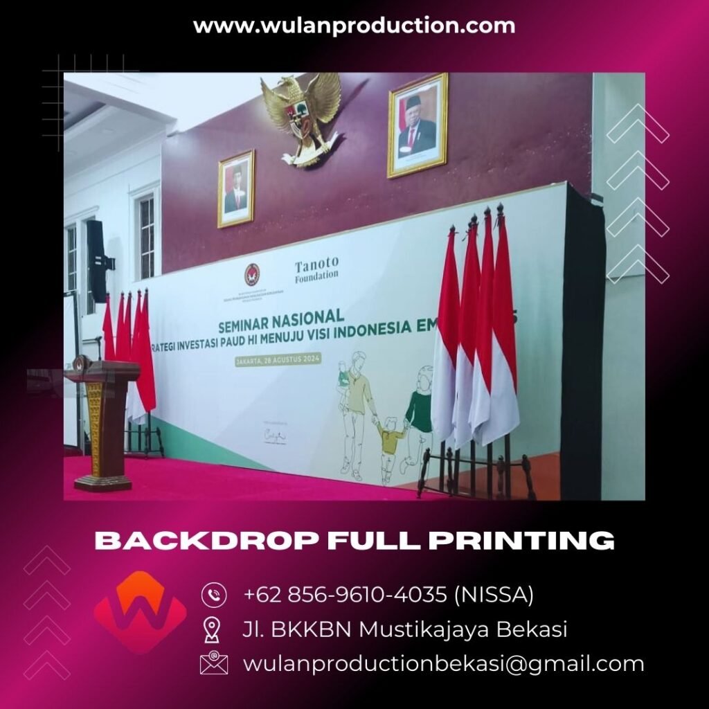 Sewa Backdrop Full Printing Event Kemenko Pmk Jakarta