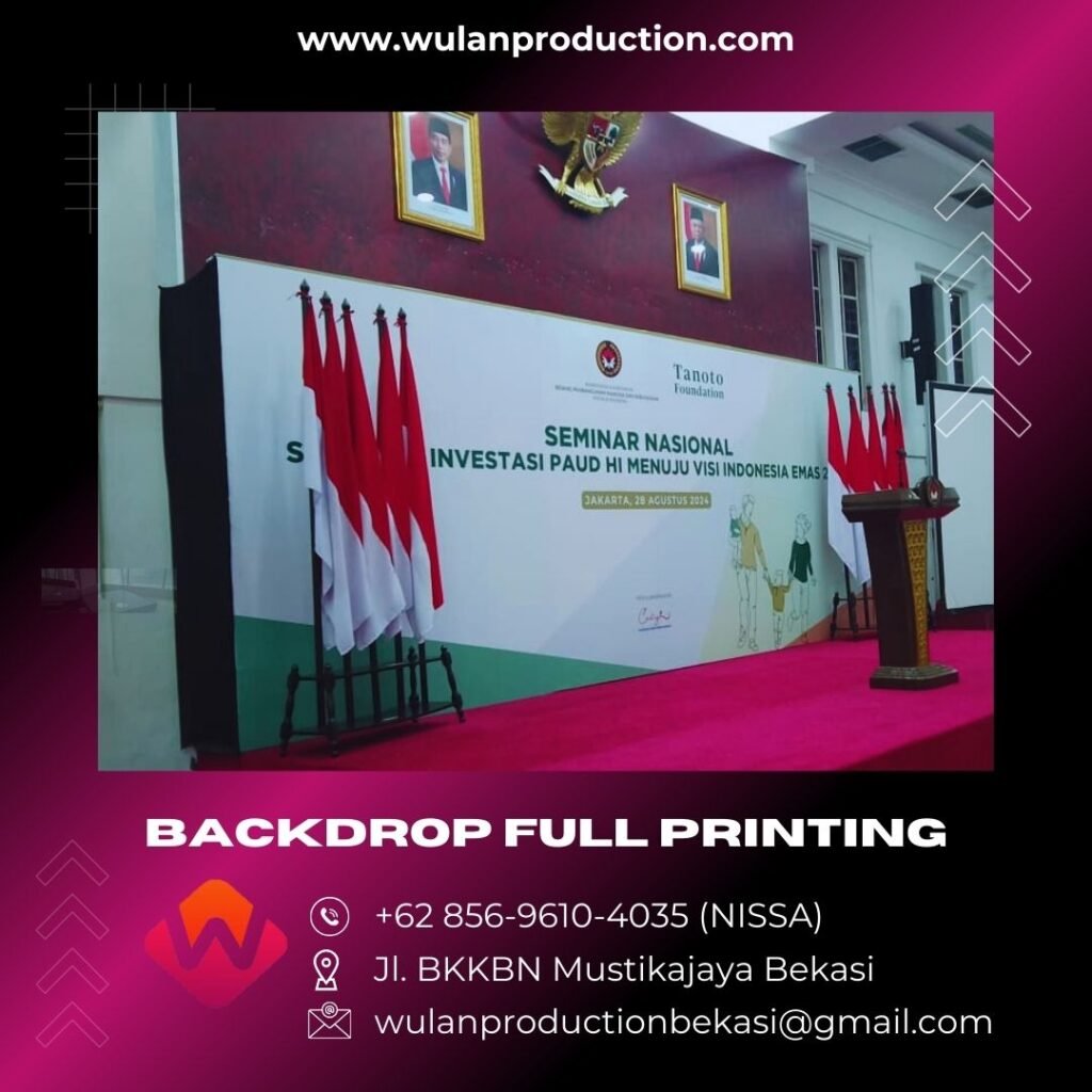 Sewa Backdrop Full Printing Event Kemenko Pmk Jakarta