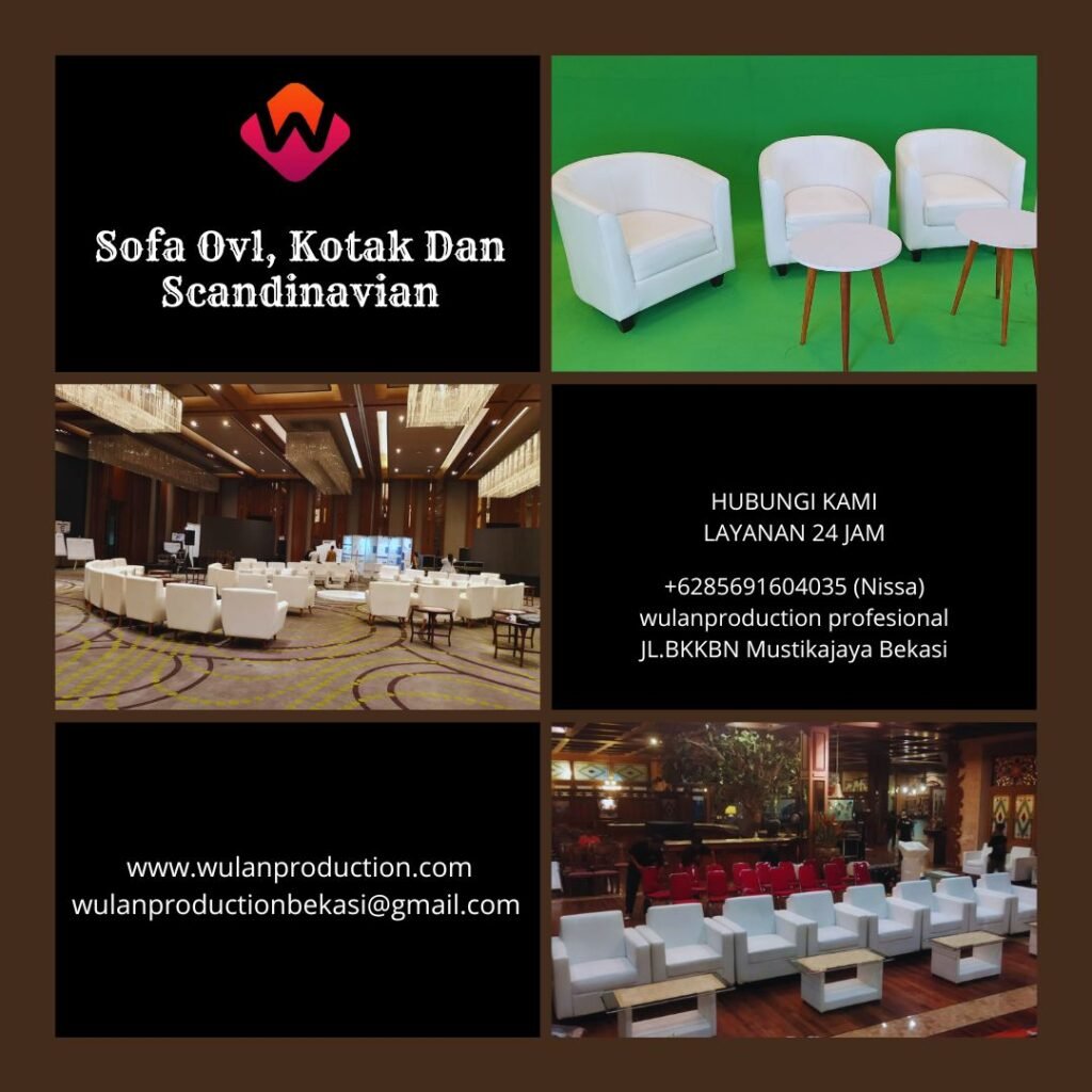 Sewa Sofa Oval Kotak Dan Scandinavian Terdekat Jakarta