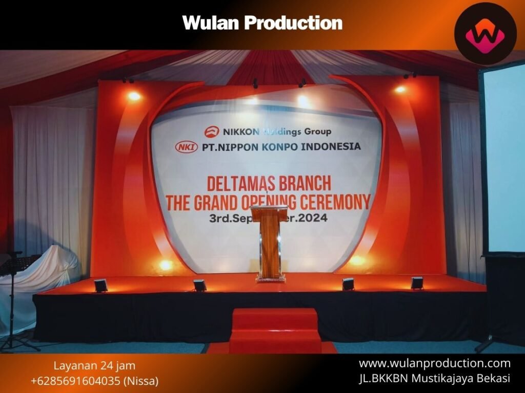 Sewa Backdrop Wings Dan Panggung PT.Nippon Konpo Indonesia