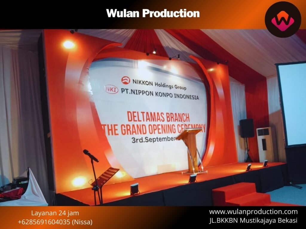 Sewa Backdrop Wings Dan Panggung PT.Nippon Konpo Indonesia