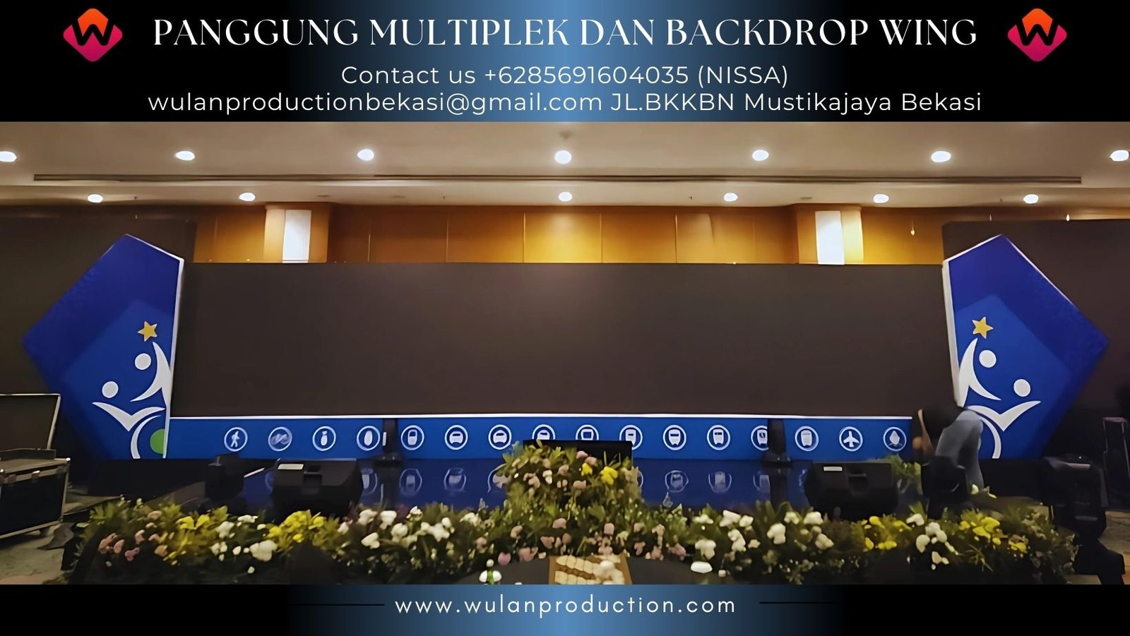 Sewa Panggung Cover Melaminto Dan Backdrop Wing Area Jakarta