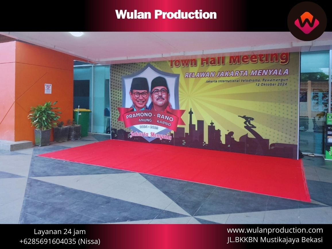 Sewa Backdrop Dan Karpet Merah Event Velodrome Rawamangun