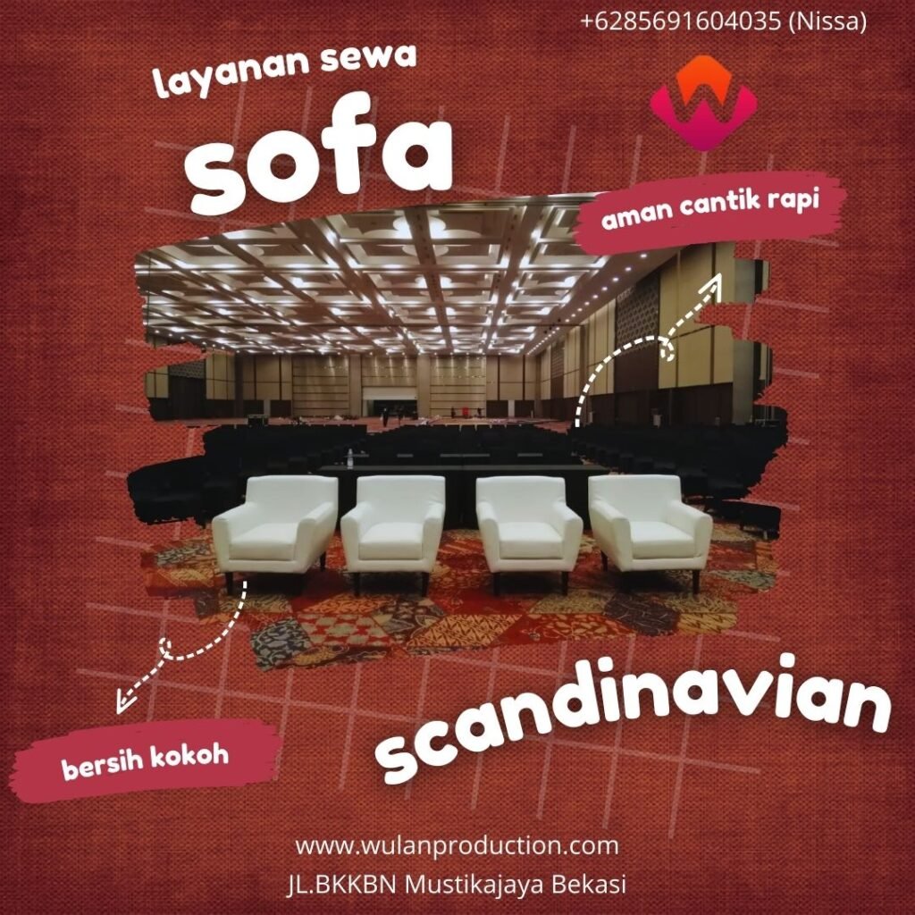 Sewa Kursi Sofa Model Scandinavian Putih Area Jakarta