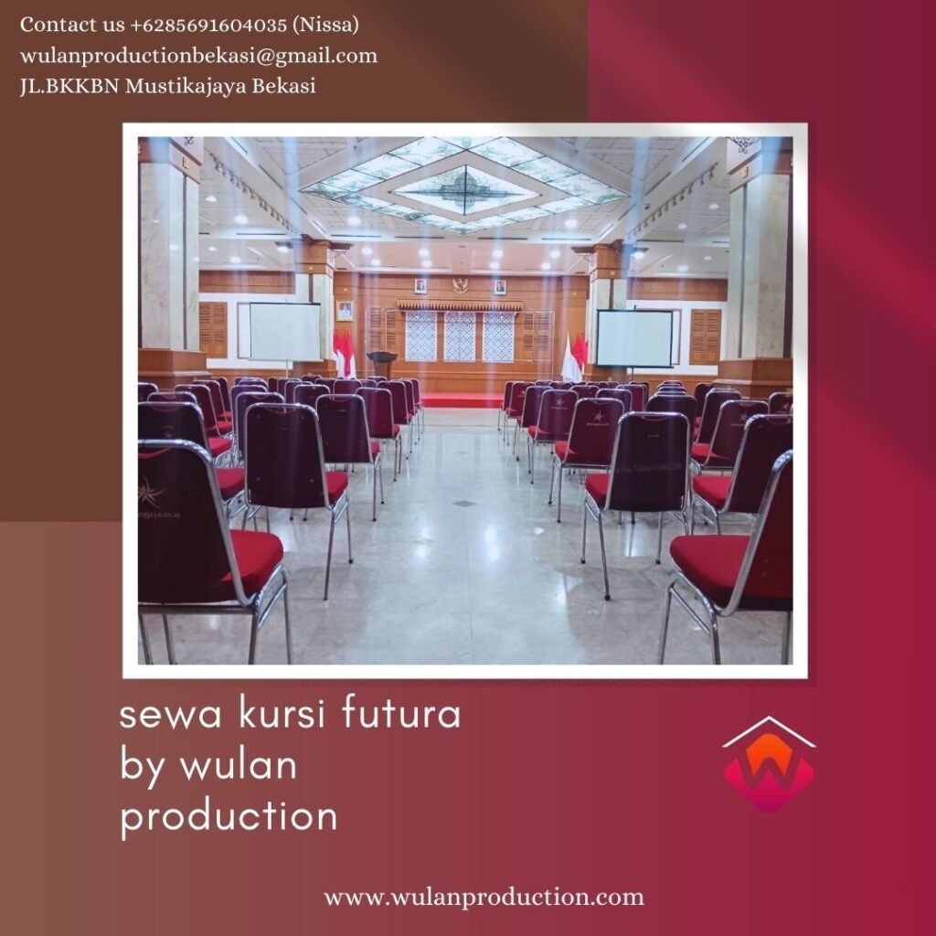 Sewa Kursi Stainless Futura Susun Polos Merah Area Bogor