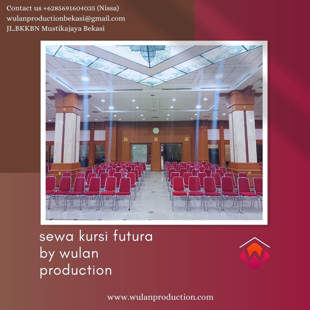 Sewa Kursi Stainless Futura Susun Polos Merah Area Bogor