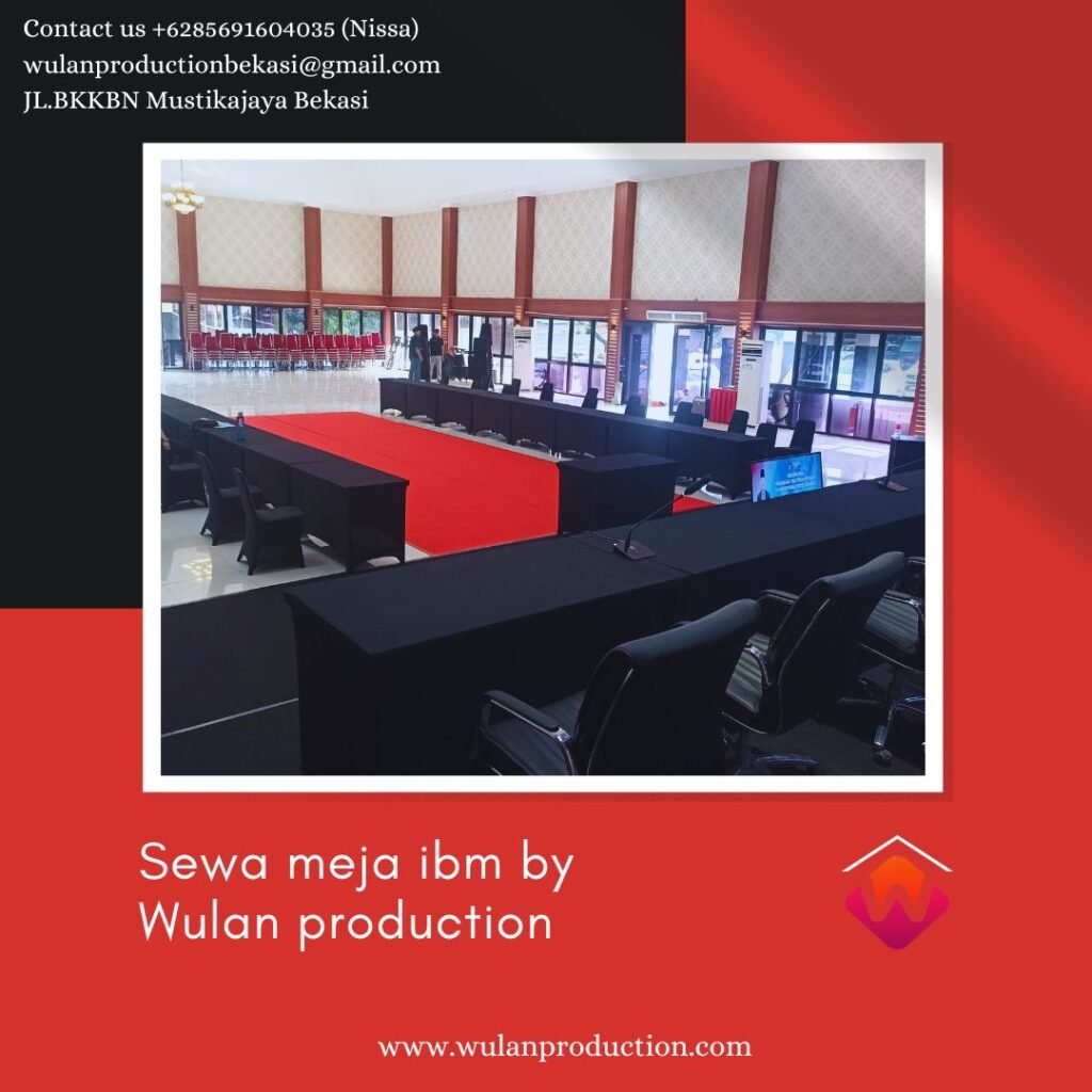 Sewa Meja Ibm Cover Stretch Hitam Area Bogor