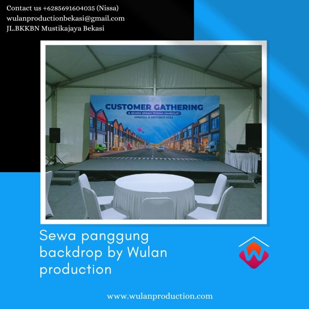 Sewa Paket Panggung Dan Backdrop Custom Area Jakarta