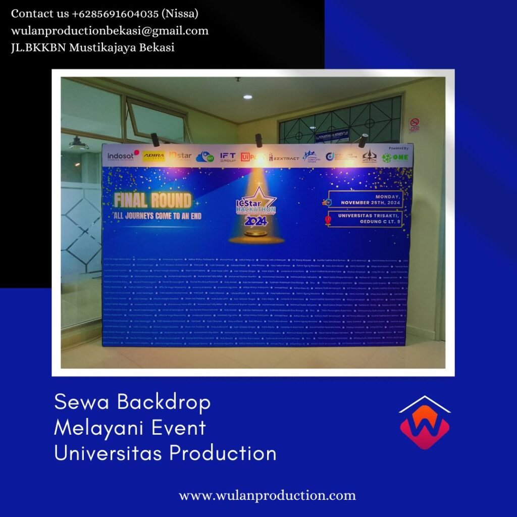 Pusat Sewa Backdrop Melayani Event Universitas TRI Sakti Grogol Jakarta