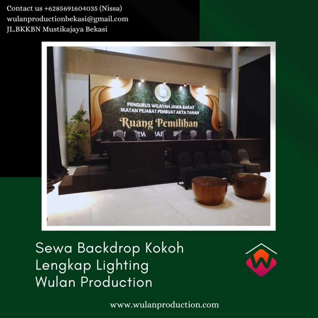 Sewa Backdrop Kokoh Lengkap Lighting Area Bandung