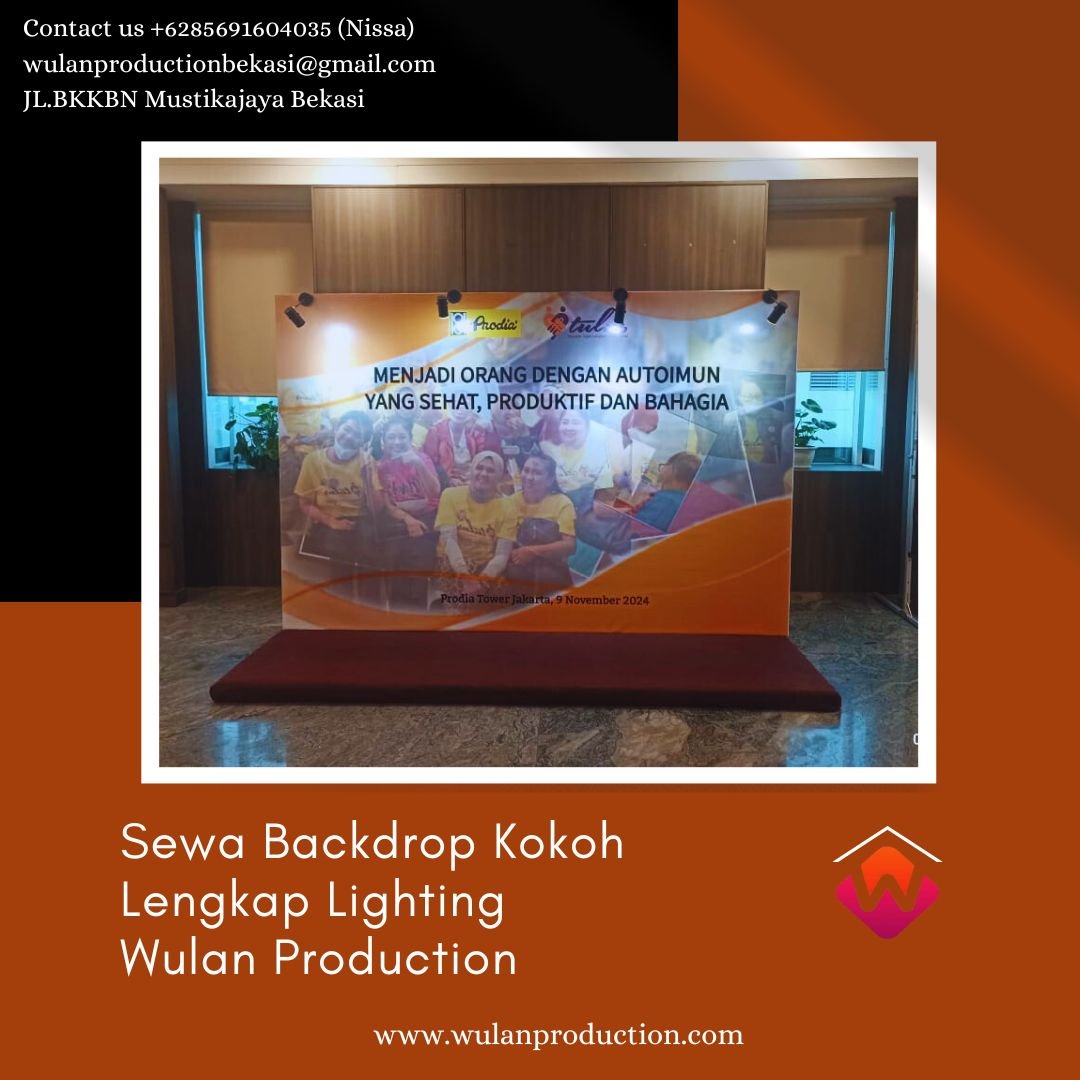 Sewa Backdrop Kokoh Lengkap Lighting Area Bandung