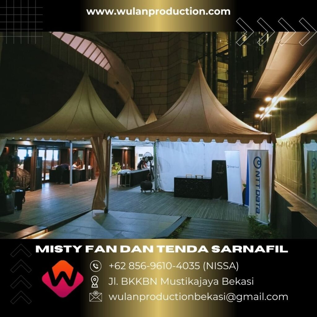 Sewa Misty Fan Dan Tenda Sarnafil Kerucut Putih Area Jakarta