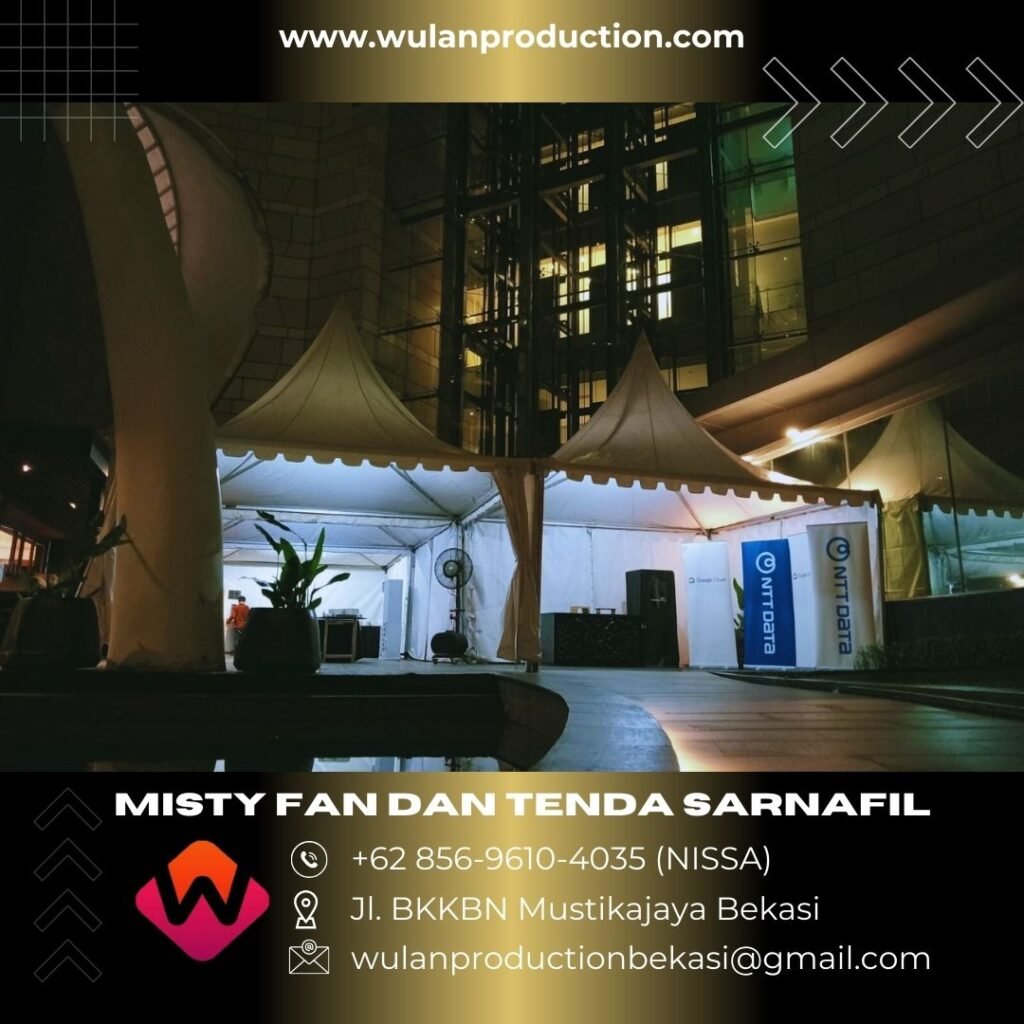 Sewa Misty Fan Dan Tenda Sarnafil Kerucut Putih Area Jakarta