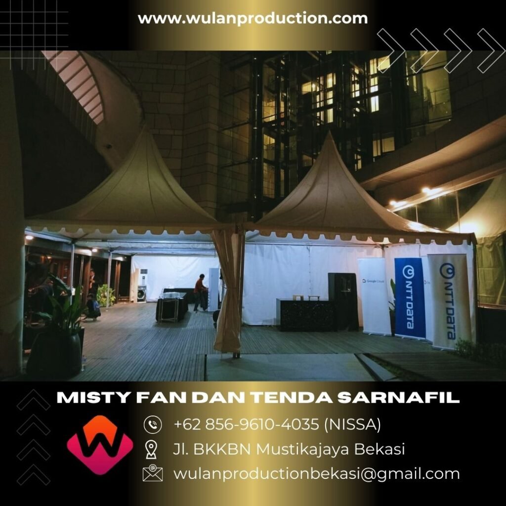 Sewa Misty Fan Dan Tenda Sarnafil Kerucut Putih Area Jakarta