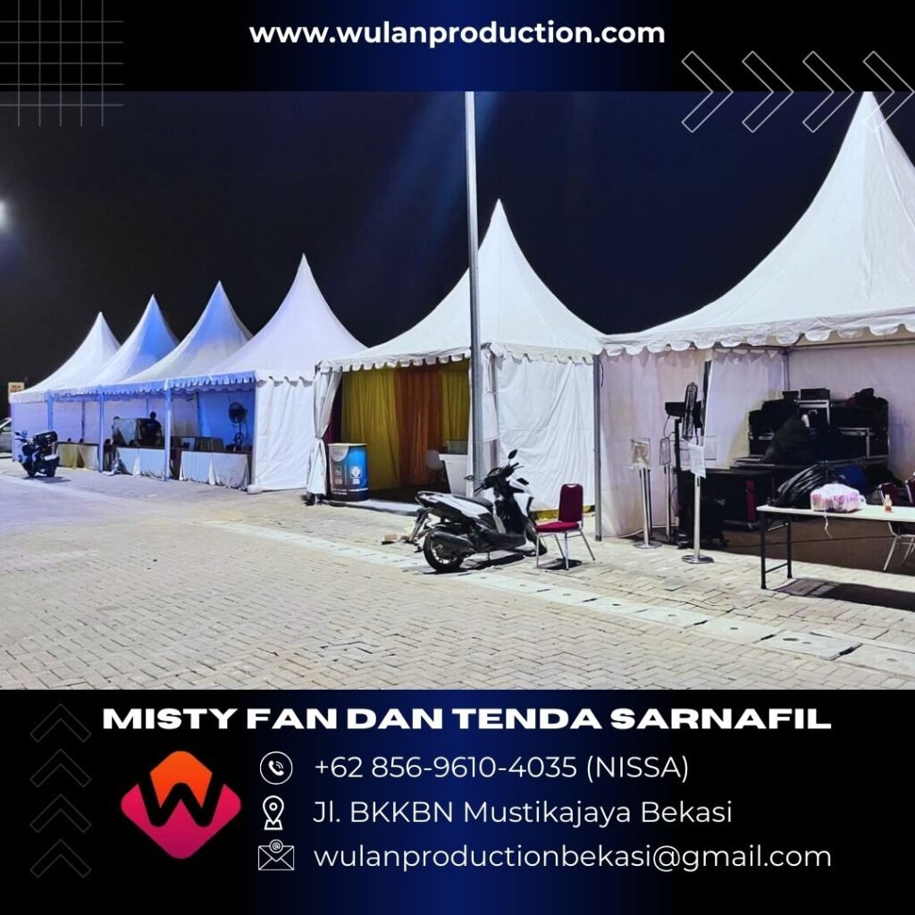 Sewa Misty Fan Dan Tenda Sarnafil Kerucut Putih Area Jakarta