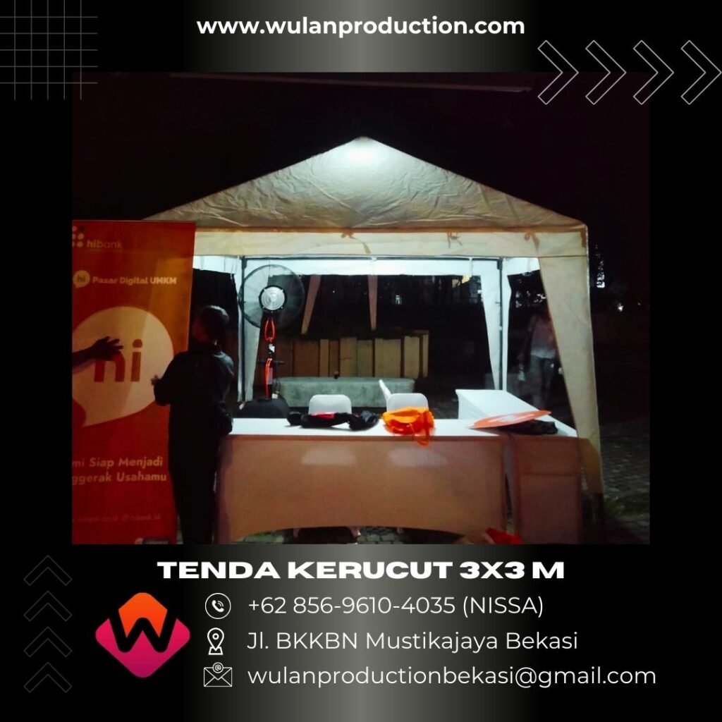 Sewa Tenda Atap Kerucut Putih Ukuran 3x3m Area Terdekat Jakarta