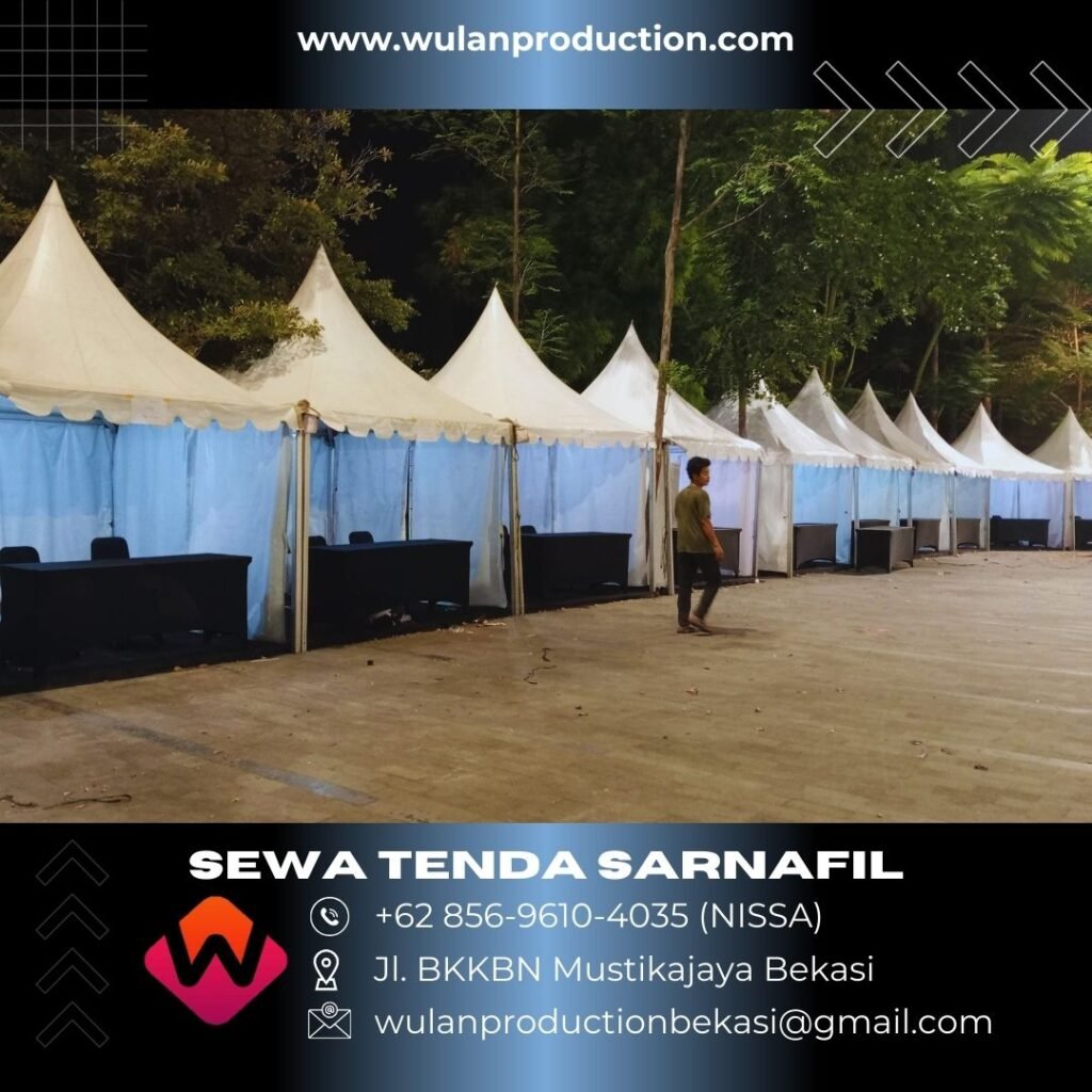 Sewa Tenda Pasar malam Type Sarnafil Atap Kerucut Putih Area Jakarta