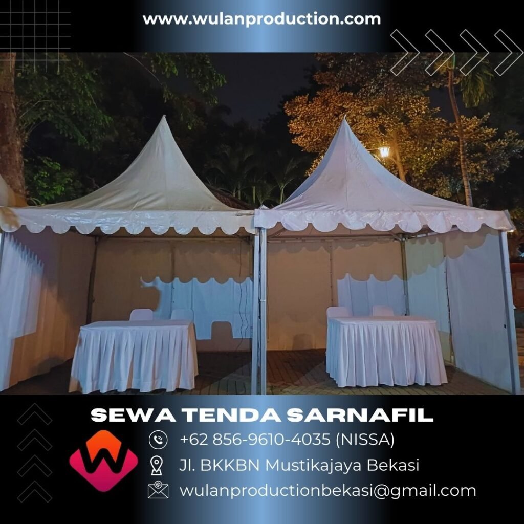 Sewa Tenda Pasar malam Type Sarnafil Atap Kerucut Putih Area Jakarta