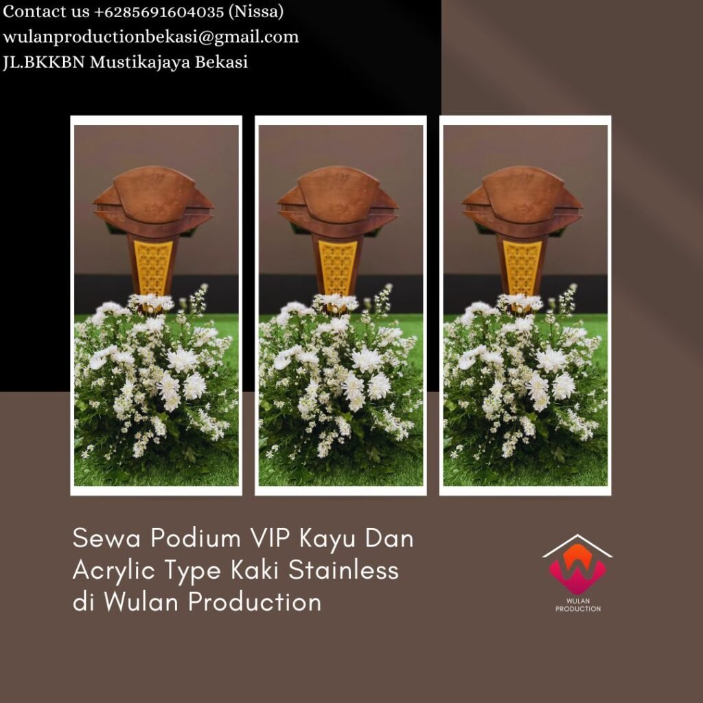 Sewa Podium VIP Kayu Dan Acrylic Type Kaki Stainless Area Jakarta