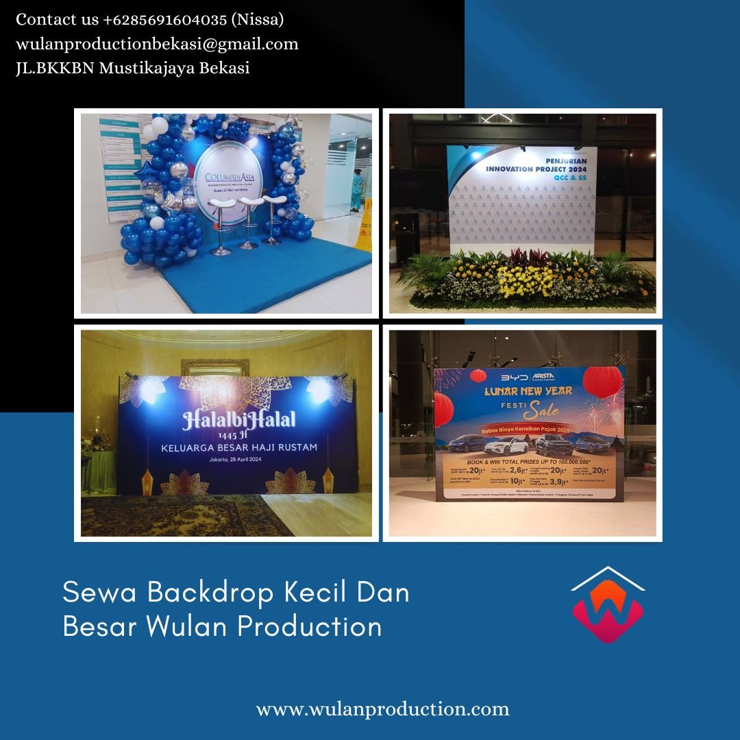 Menyewakan Backdrop Kecil Dan Besar Untuk event di Karawang