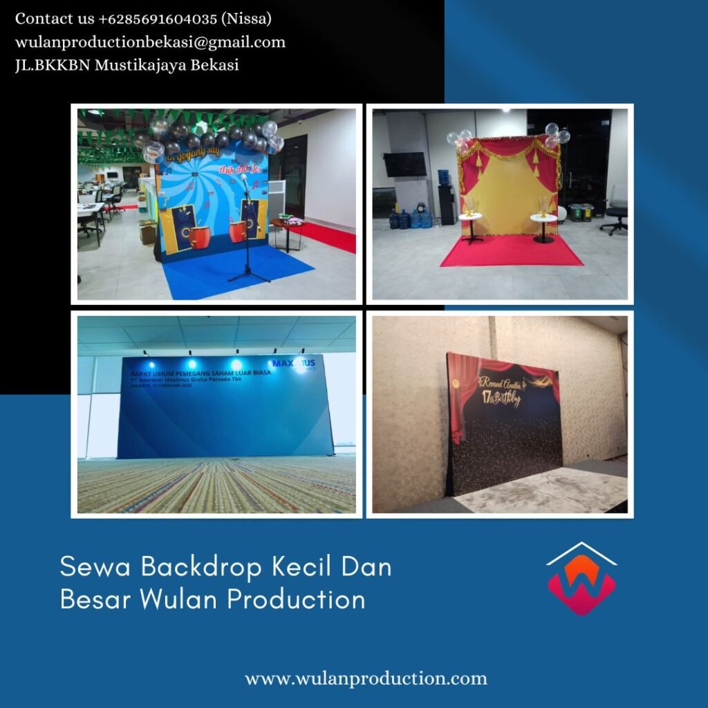 Menyewakan Backdrop Kecil Dan Besar Untuk event di Karawang