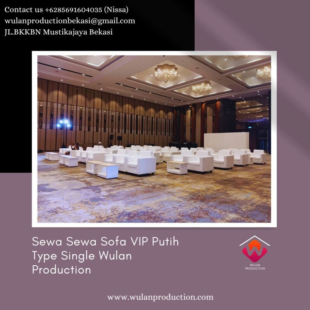 Pusat Sewa Sofa VIP Putih Type Single di Bogor