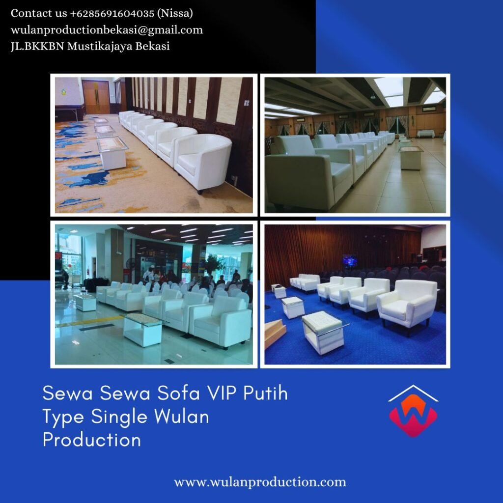 Pusat Sewa Sofa VIP Putih Type Single di Bogor