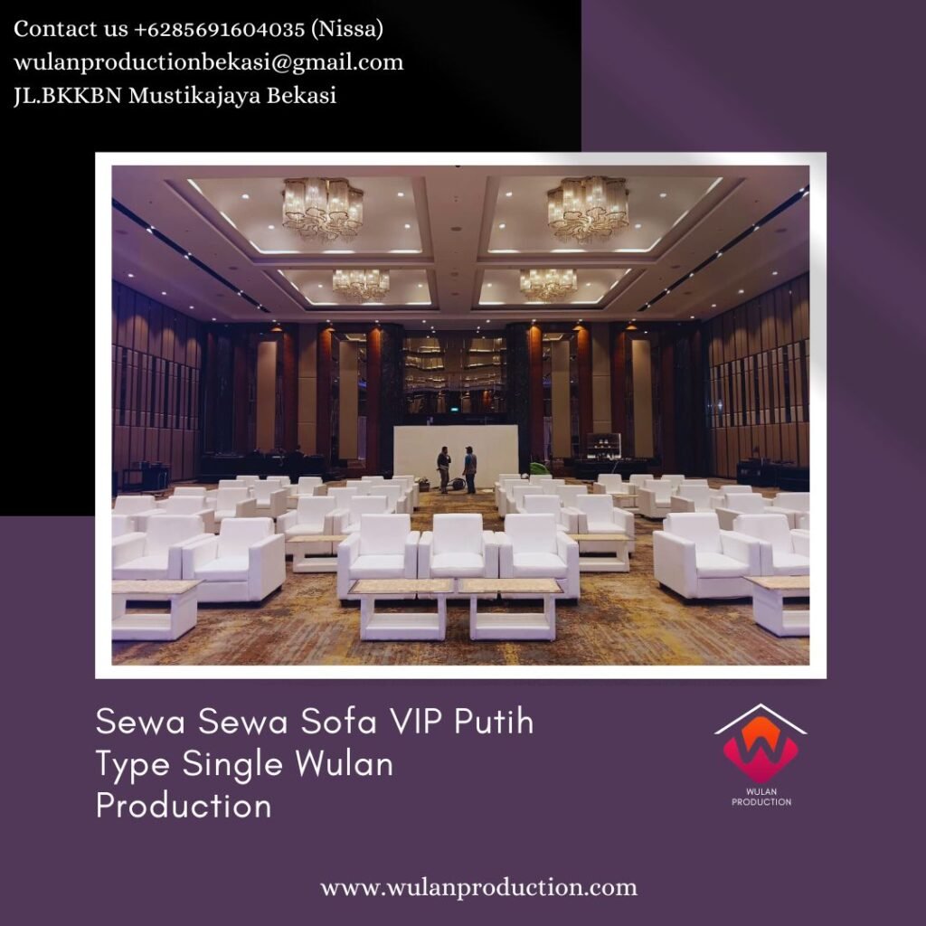 Pusat Sewa Sofa VIP Putih Type Single di Bogor