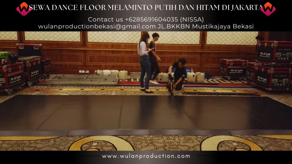 Sewa Dance Floor Melaminto Putih Dan Hitam Di Jakarta