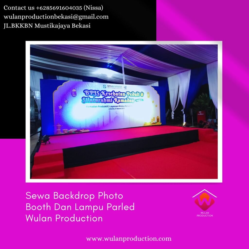 Sewa Backdrop Photo Booth Dan Lampu Parled Event BPJS Jakarta