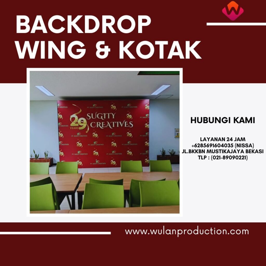 Sewa Backdrop Wing Dan Kotak Free Ongkir Area Jakarta