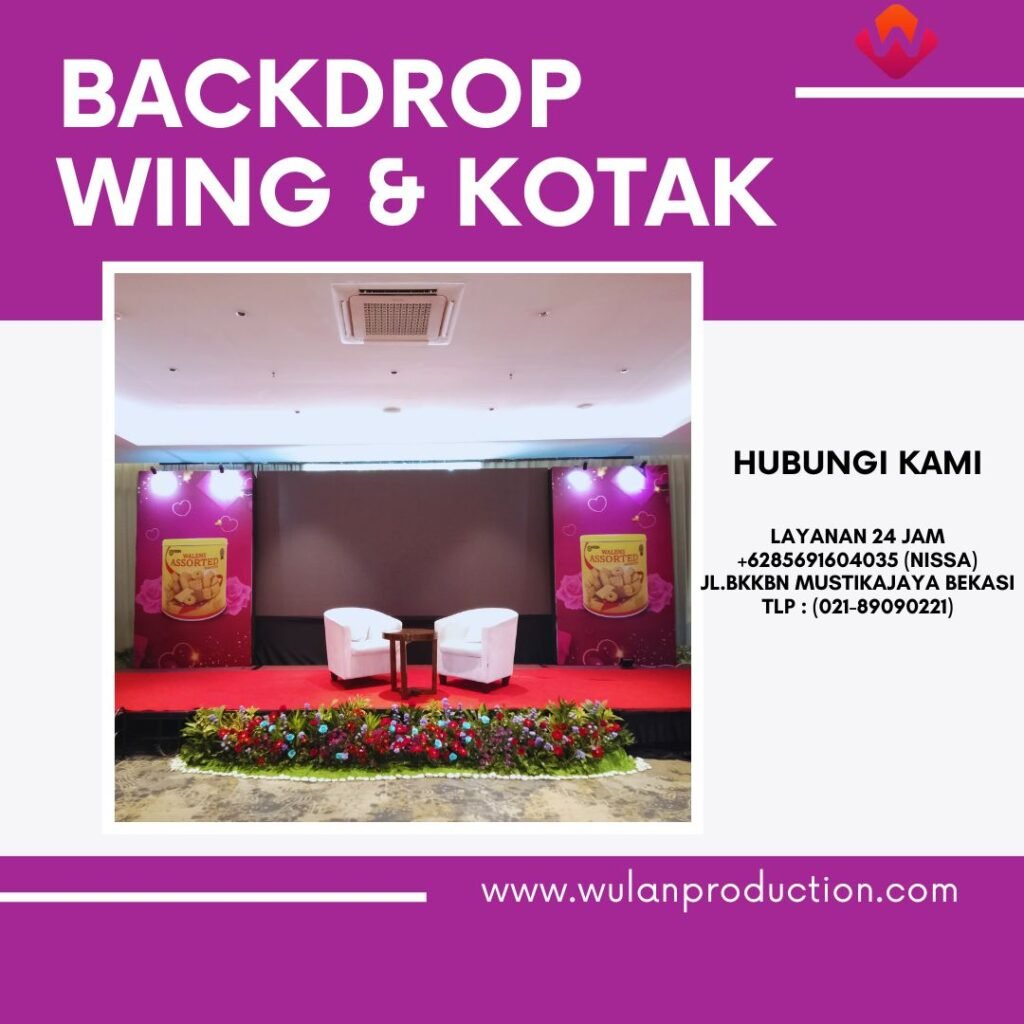 Sewa Backdrop Wing Dan Kotak Free Ongkir Area Jakarta