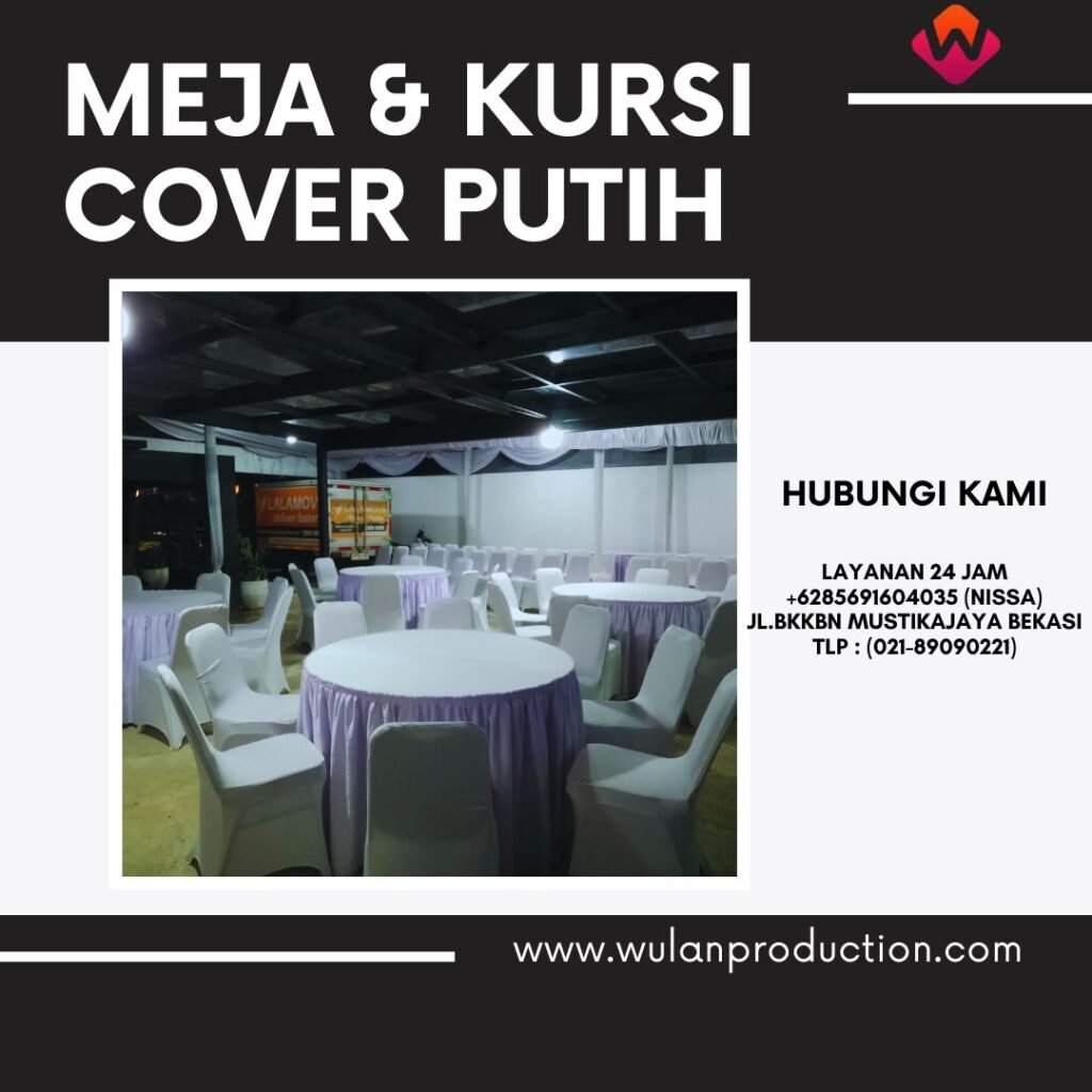 Sewa Kursi Futura Dan Meja Bundar Cover Putih Area Jaksel