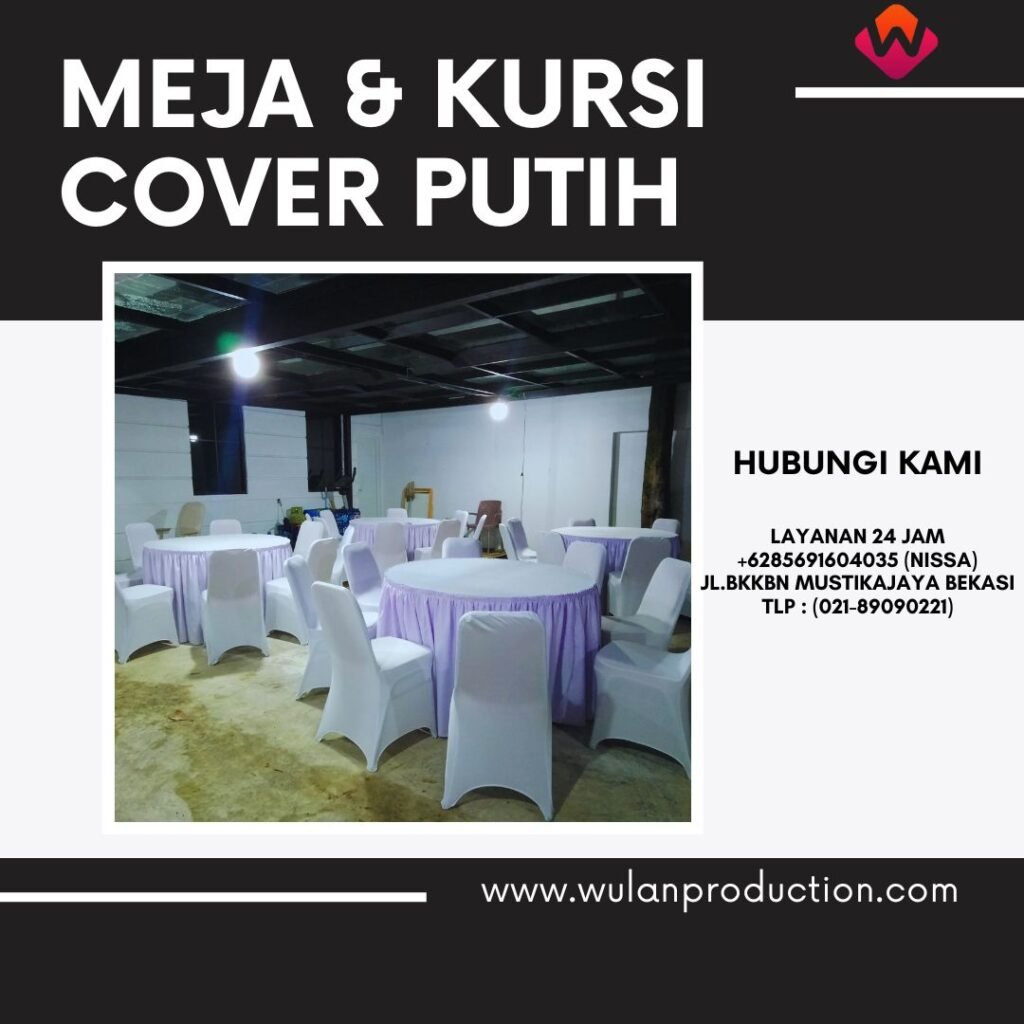 Sewa Kursi Futura Dan Meja Bundar Cover Putih Area Jaksel